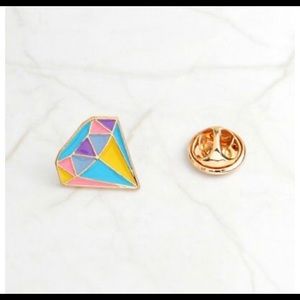 New diamond enamel pin